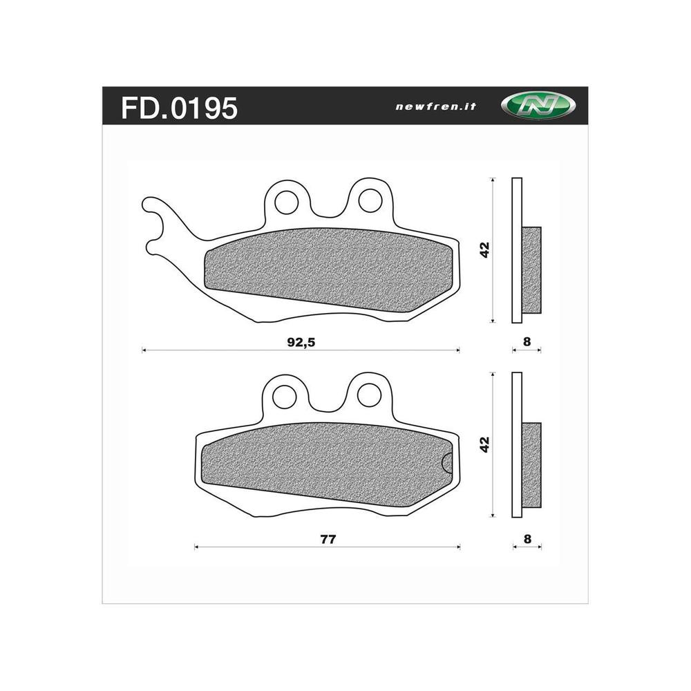 Newfren Brake Pads - Touring Organic