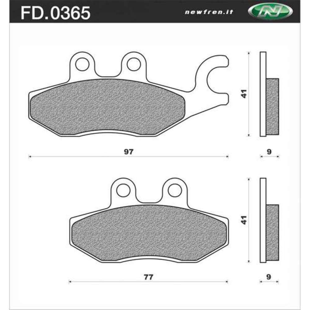 Newfren Brake Pads - Scooter Elite Organic