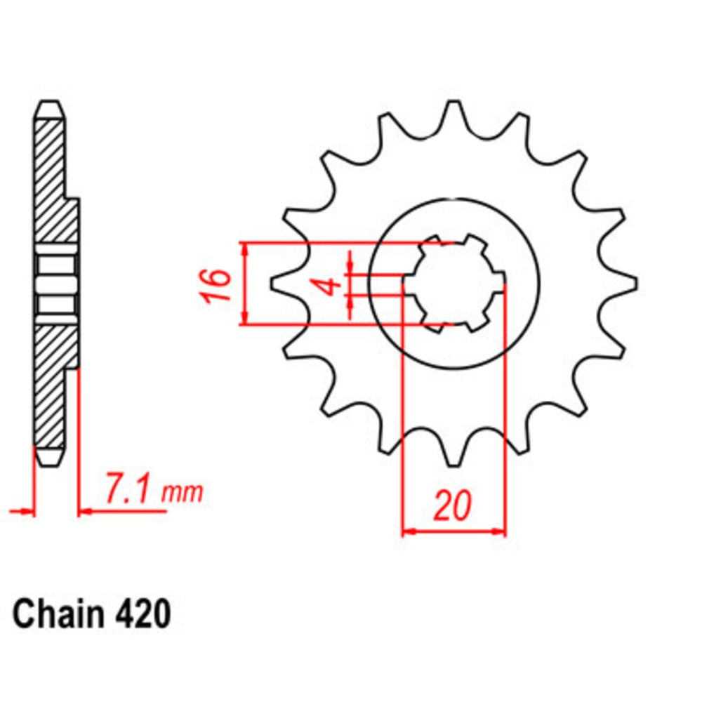 13TFront Sprocket RM80 XG/XJ (413)