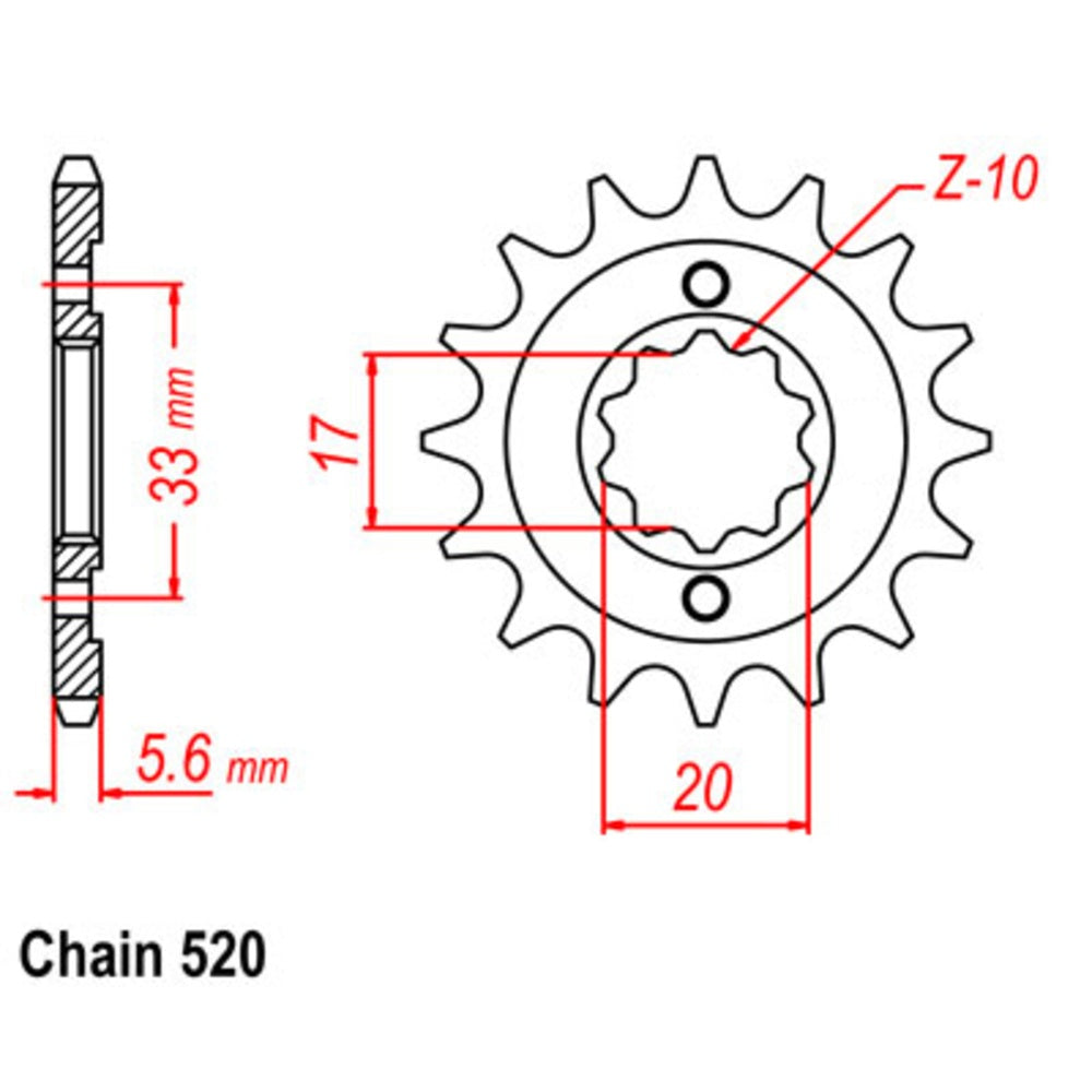 13T Front Sprocket Suzuki RMZ 250 (430)