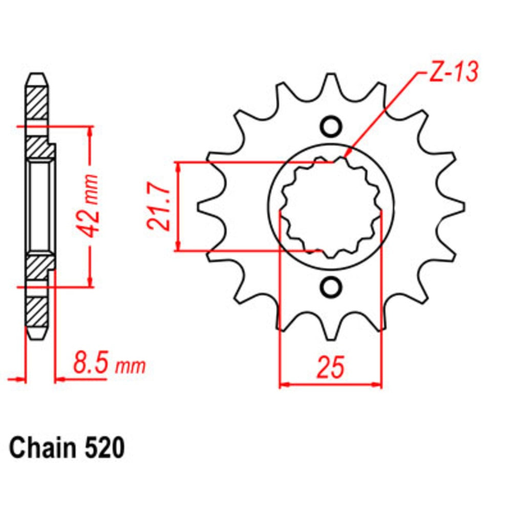 15T Kawasaki Front Sprocket (516)