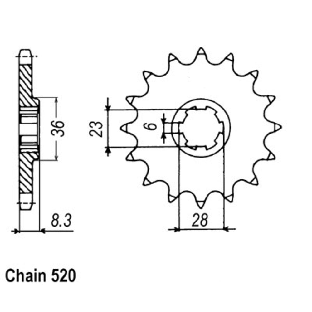 15T Front Sprocket RM465/500 (1450)