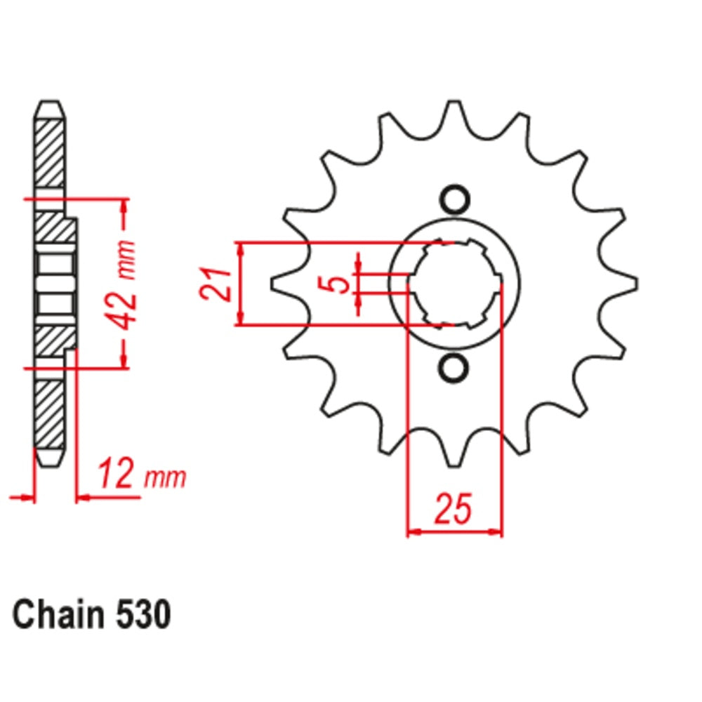 15T Yamaha Front Sprocket (571)