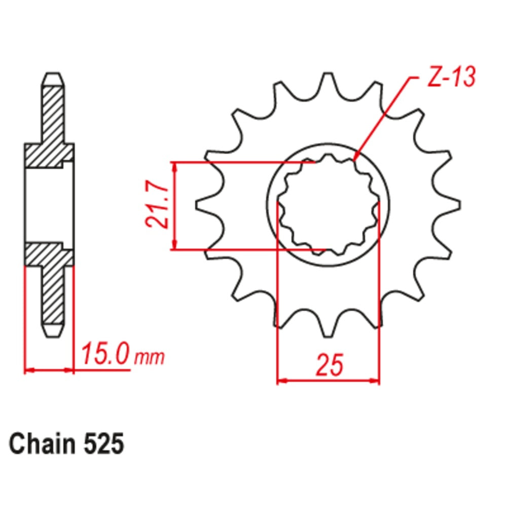 15T Kawasaki Front Sprocket (1515)