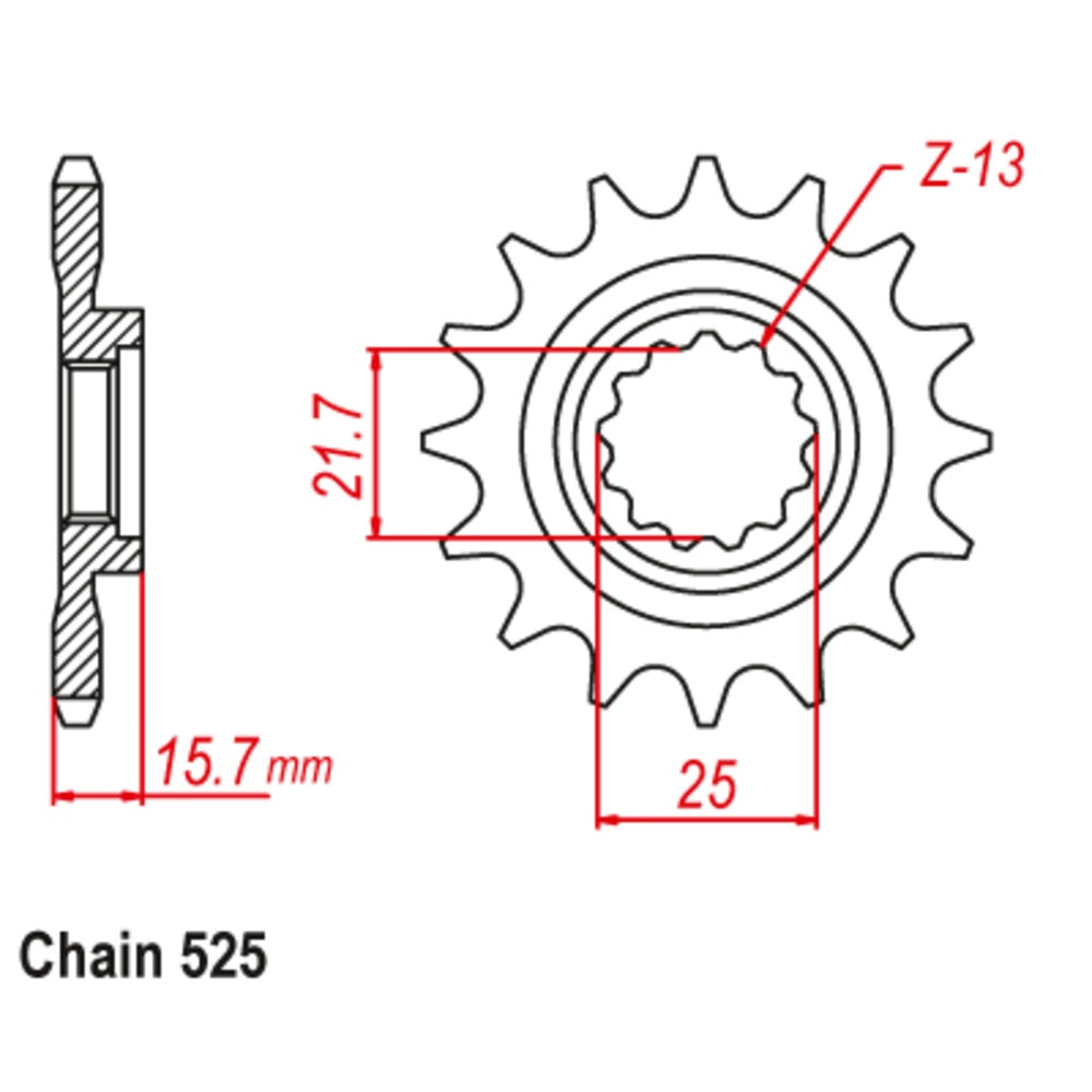 16T Kawasaki Front Sprocket (1535)