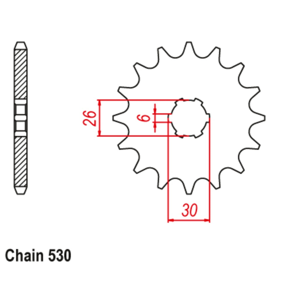 17T Yamaha Front Sprocket (568)