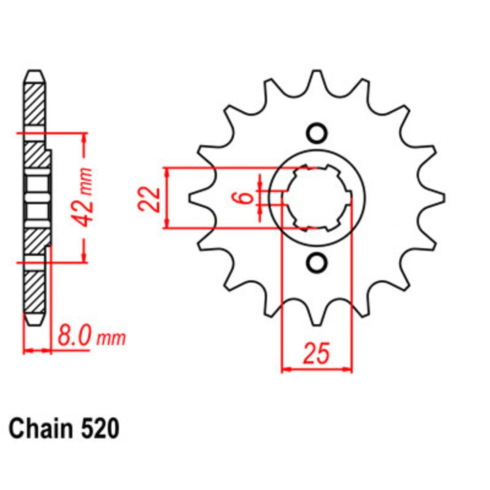 14T Honda Front Sprocket (281) (MN9)