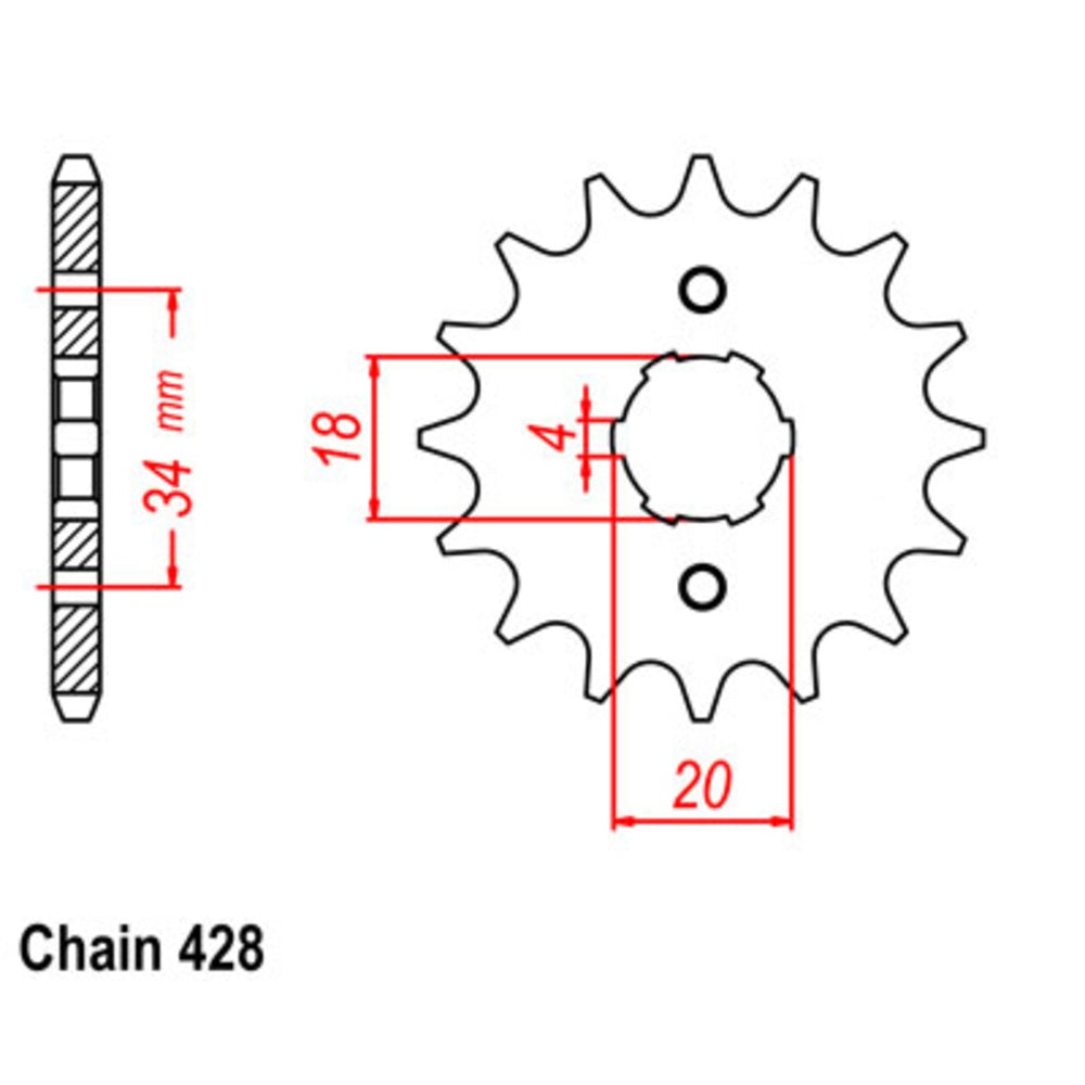 14T Honda Front Sprocket (259)