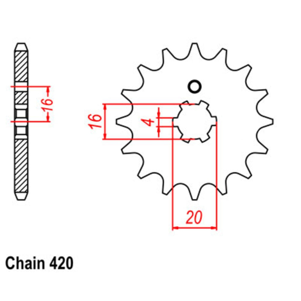 14T Kaw/Yam Front Sprocket (546)