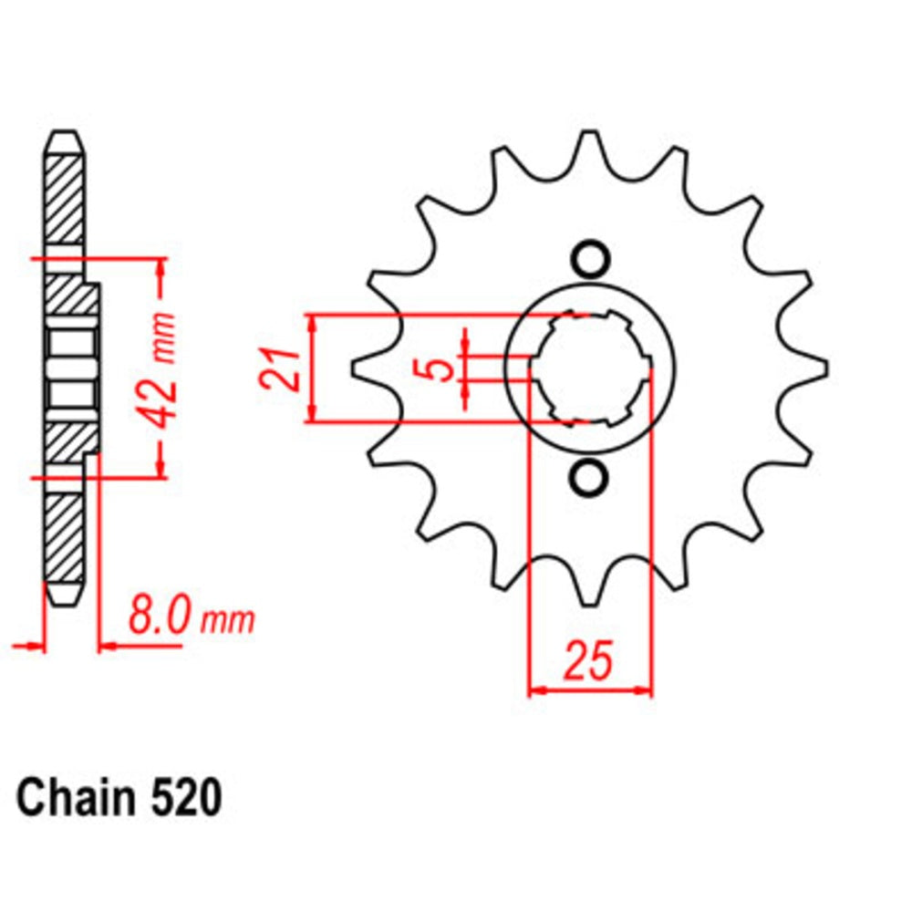 14T Yamaha Front Sprocket (575)