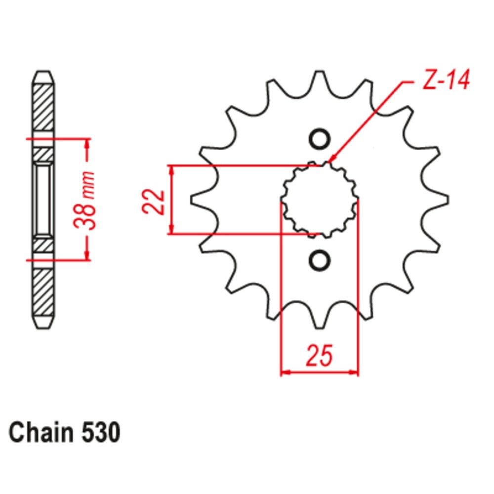15T Ducati Front Sprocket (726)