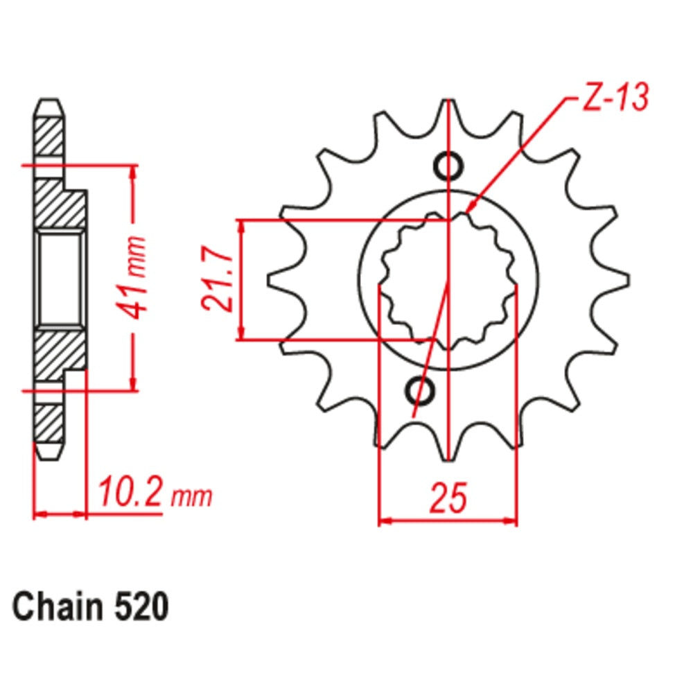 16T Aprillia 650 Pegaso/Yamaha XT 660 X/R Front Spkt (308)