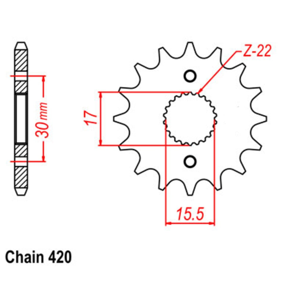 15T Honda Front Sprocket (1256)