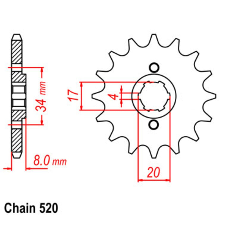 13T Honda Front Sprocket (287)