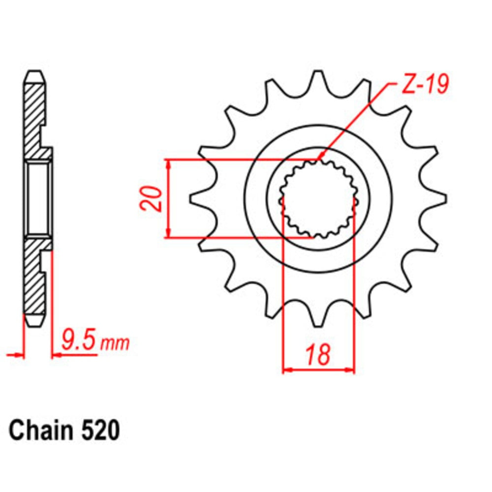 14T Honda Front Sprocket (268)