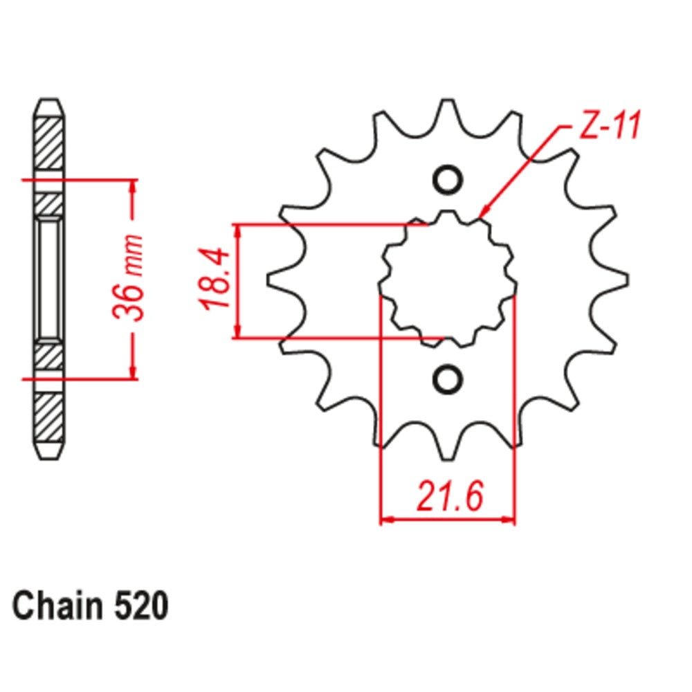 13T XL250 S Degree Honda Front Spkt(280)