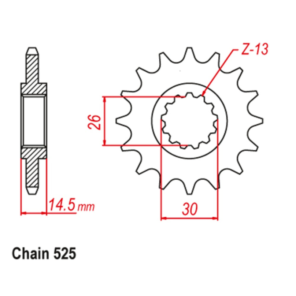 15T Honda Front Sprocket (1332)