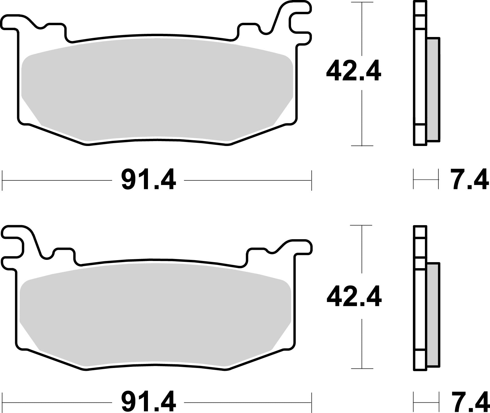 SBS FRICTION - Dual Sinter Front Racing Brake Pads - Moto2, 3 & WSBK SPEC - 1012DS-