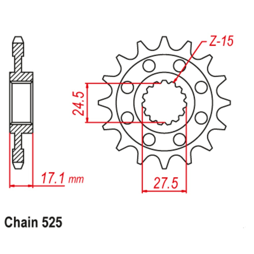 Ducati Sprocket 1199/1299 525 p