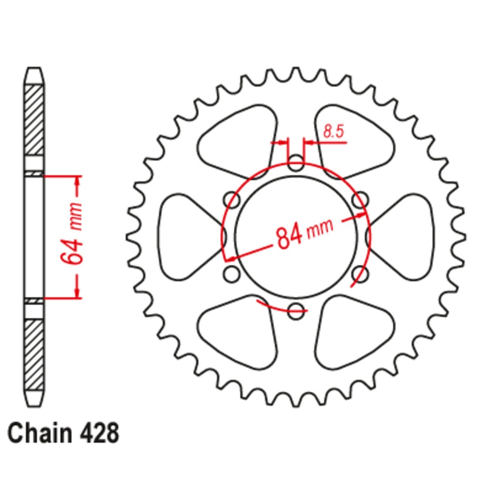 45T Honda Rear Sprocket (809/2)