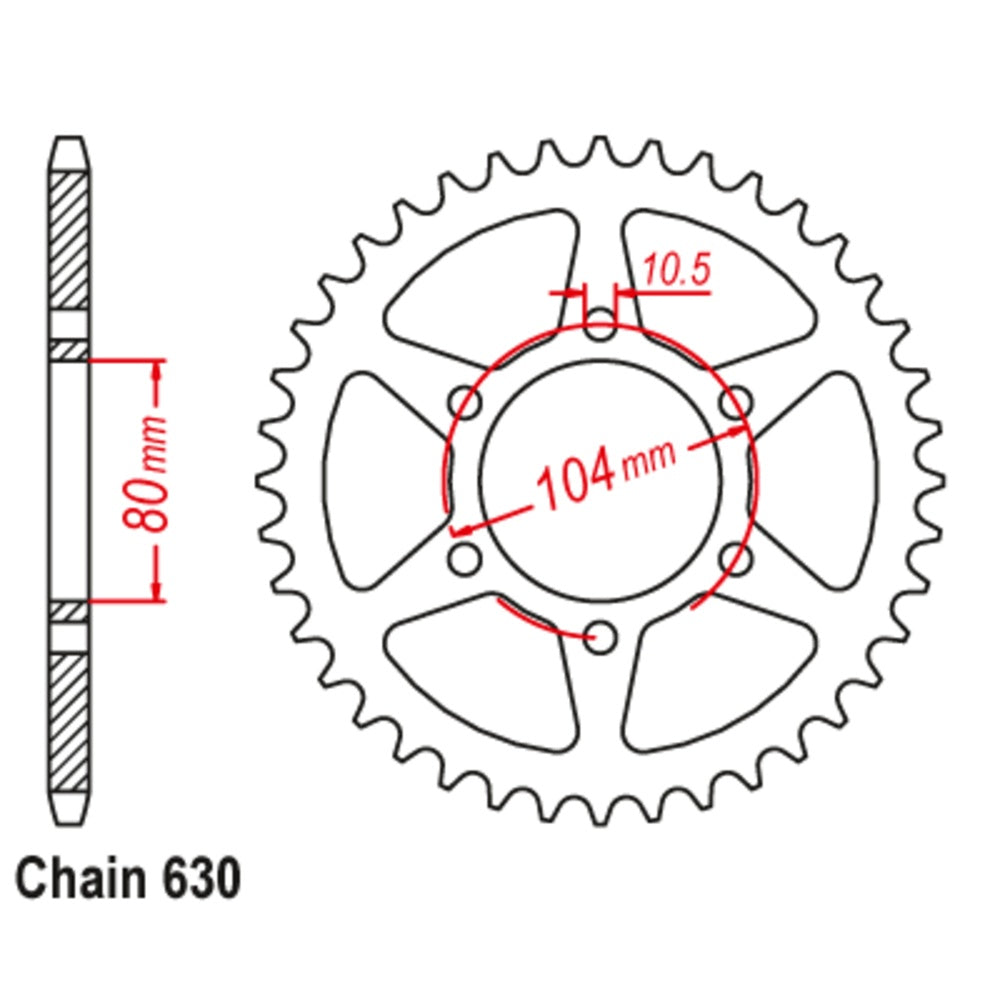 38T Kawasaki Rear Sprocket (501)