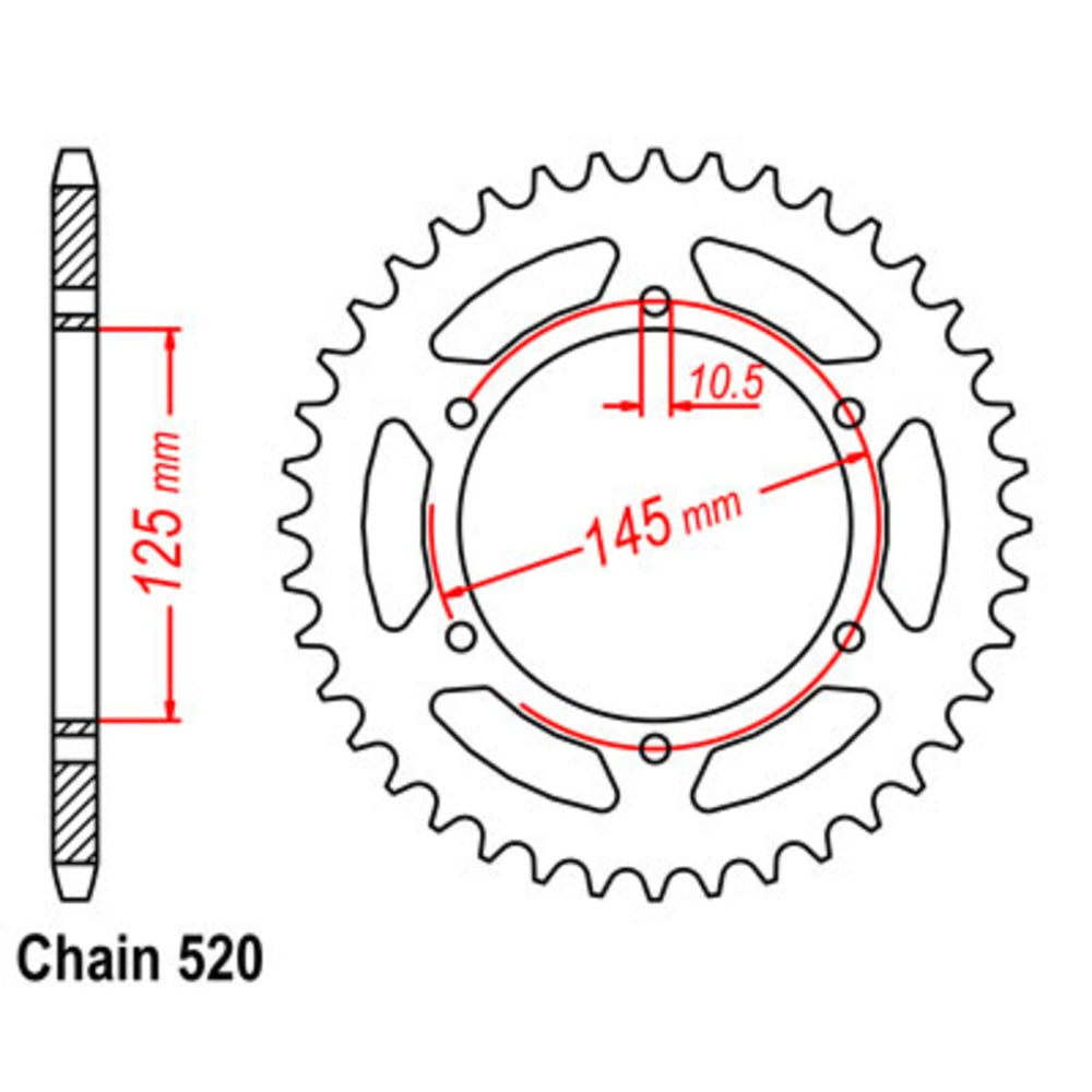 47T Yamaha Rear Sprocket (855)