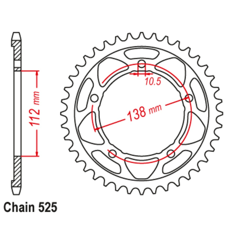 47T Yamaha Rear Sprocket - OE Niken (1877)