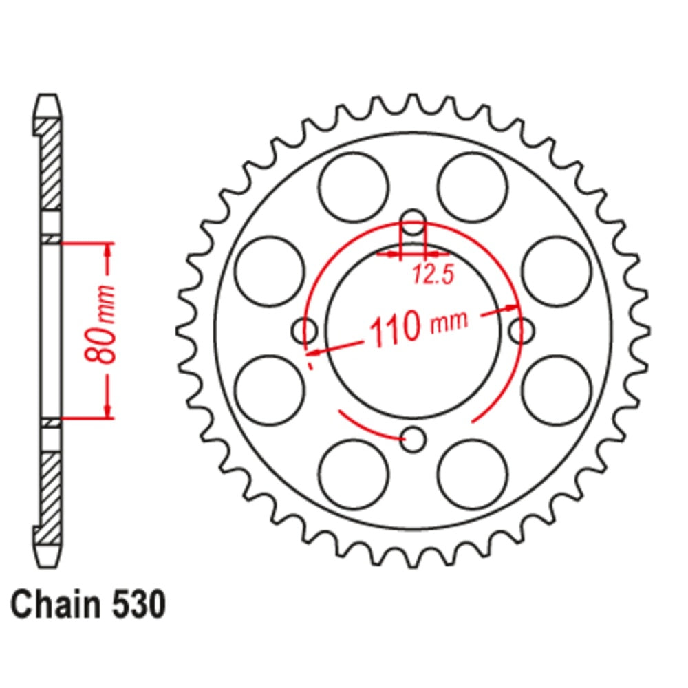 45T Honda Rear Sprocket (284)