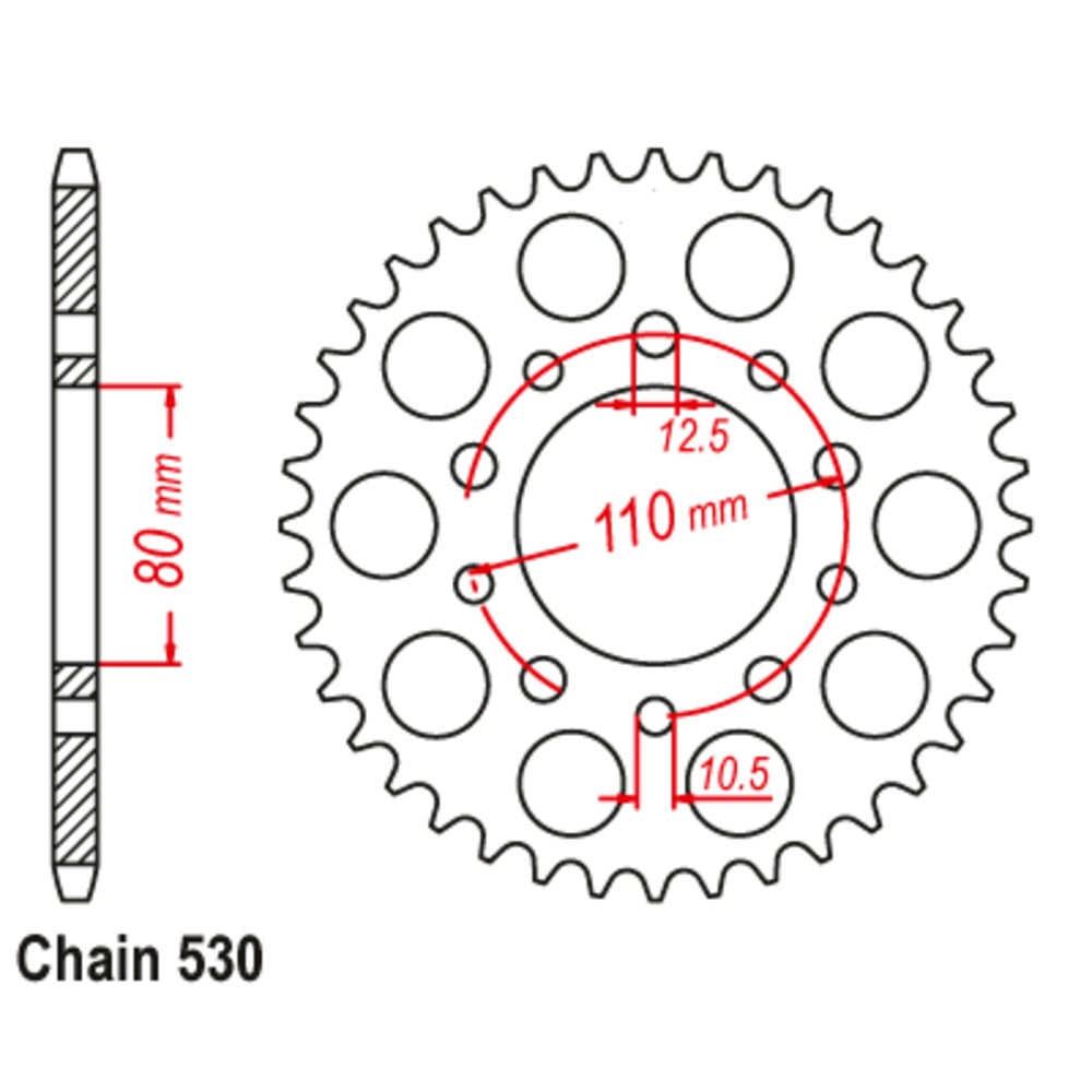 44T Honda Rear Sprocket (1334)