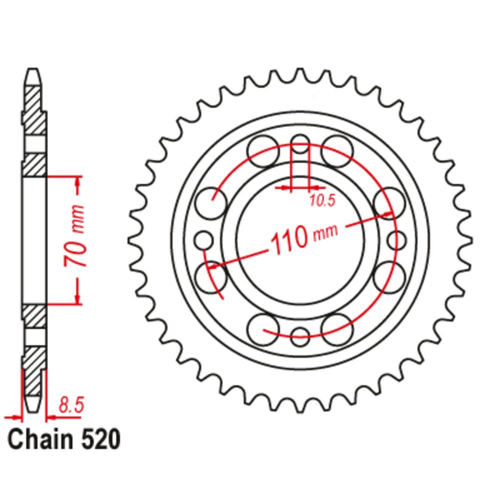 41T Honda Rear Sprocket (247)