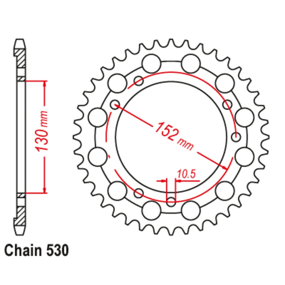 46T Cagiva Rear Sprocket 900 Elephant/900 Grand Canyon (729)