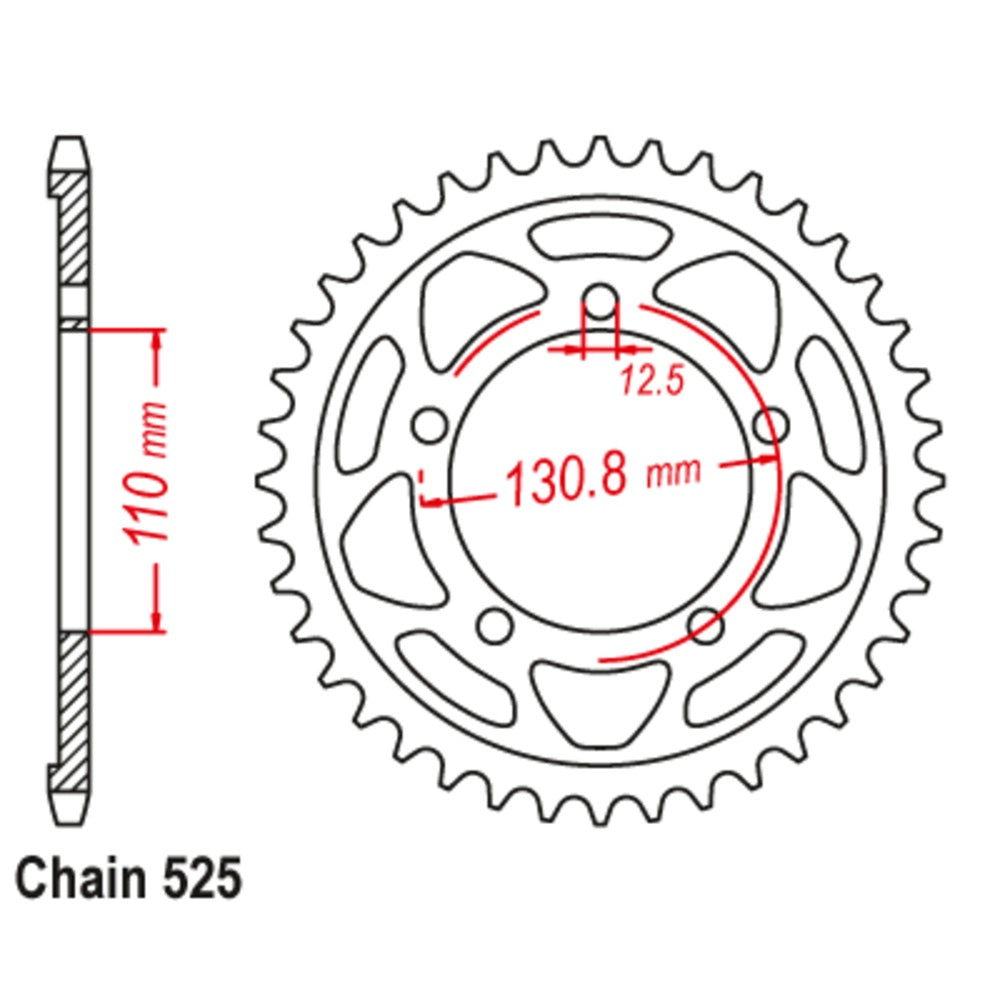 45T BMW S1000 RR Rear Sprocket (007)