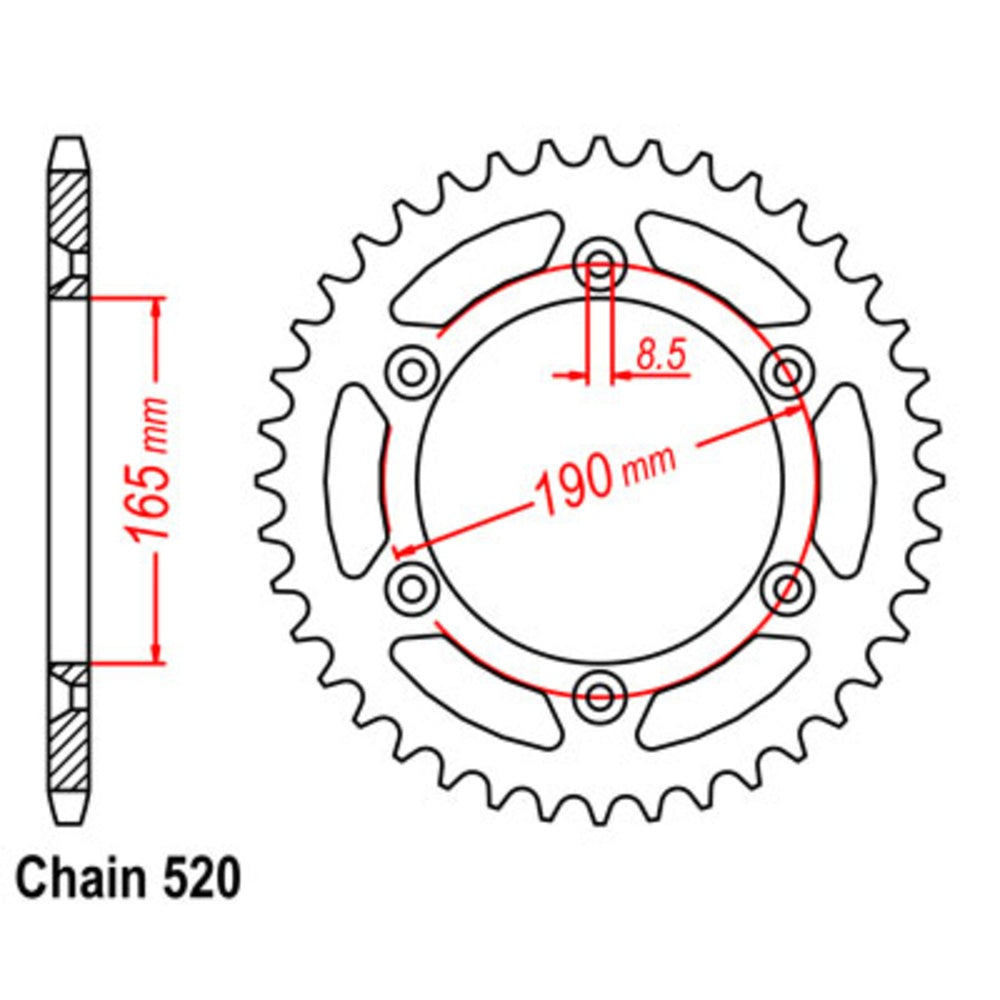 52T KTM Rear Sprocket (896)