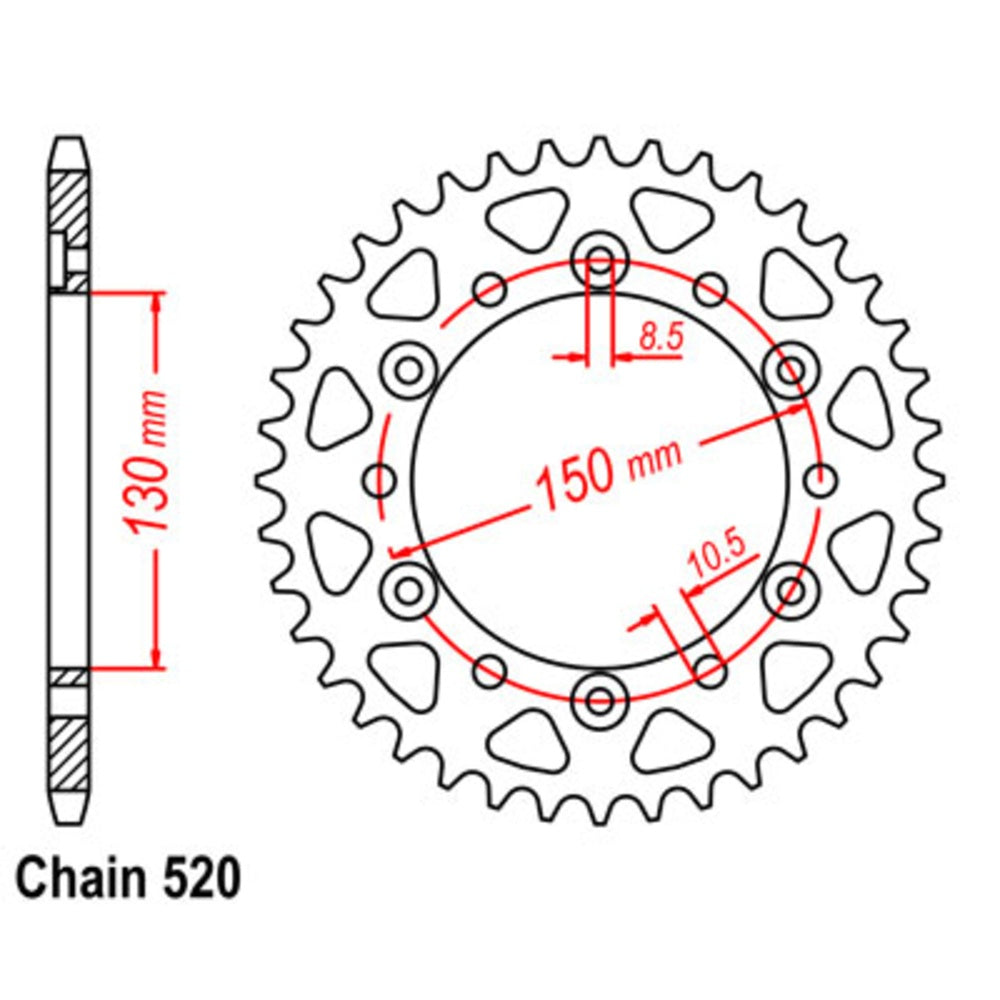 45T Honda Rear Sprocket (245/3)
