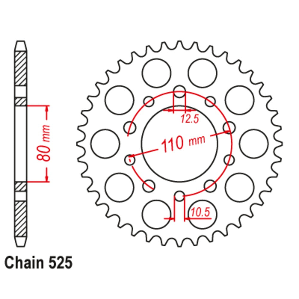 40T Honda Rear Sprocket (1332)