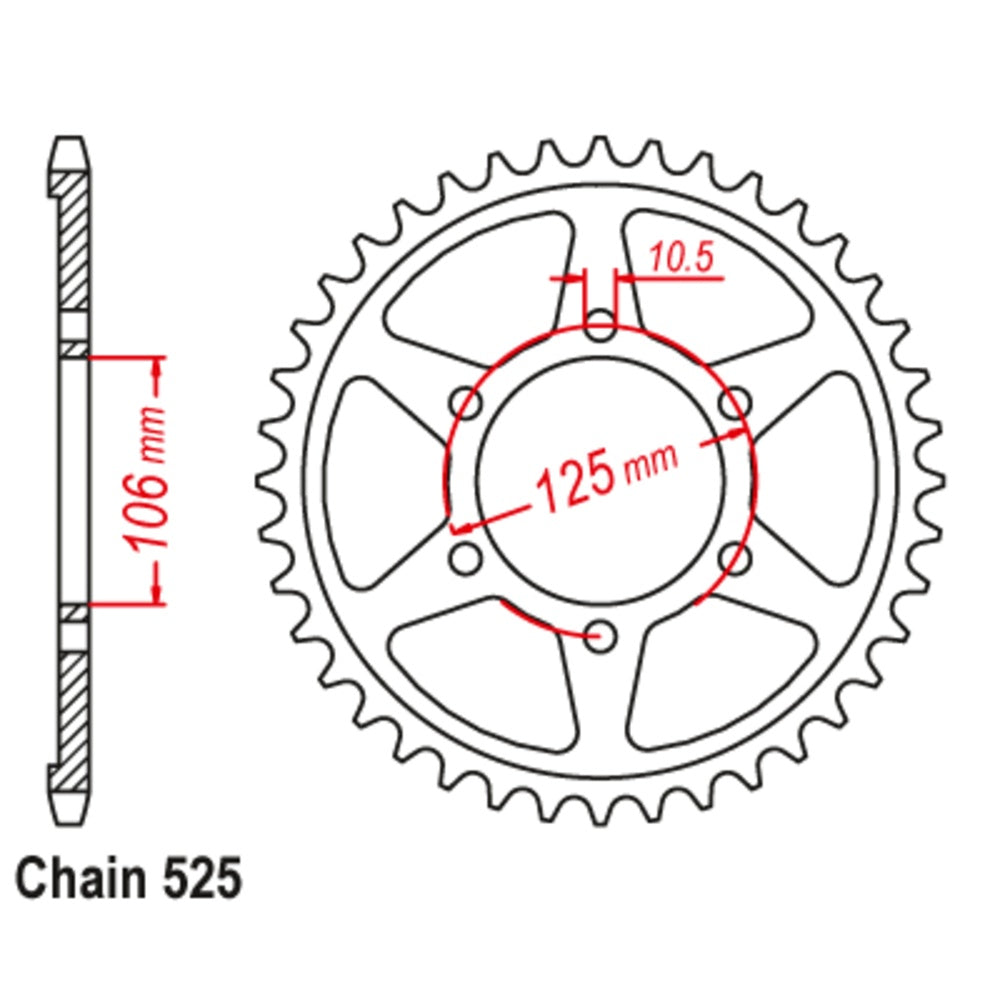 47T Triumph Rear Sprocket (2014)