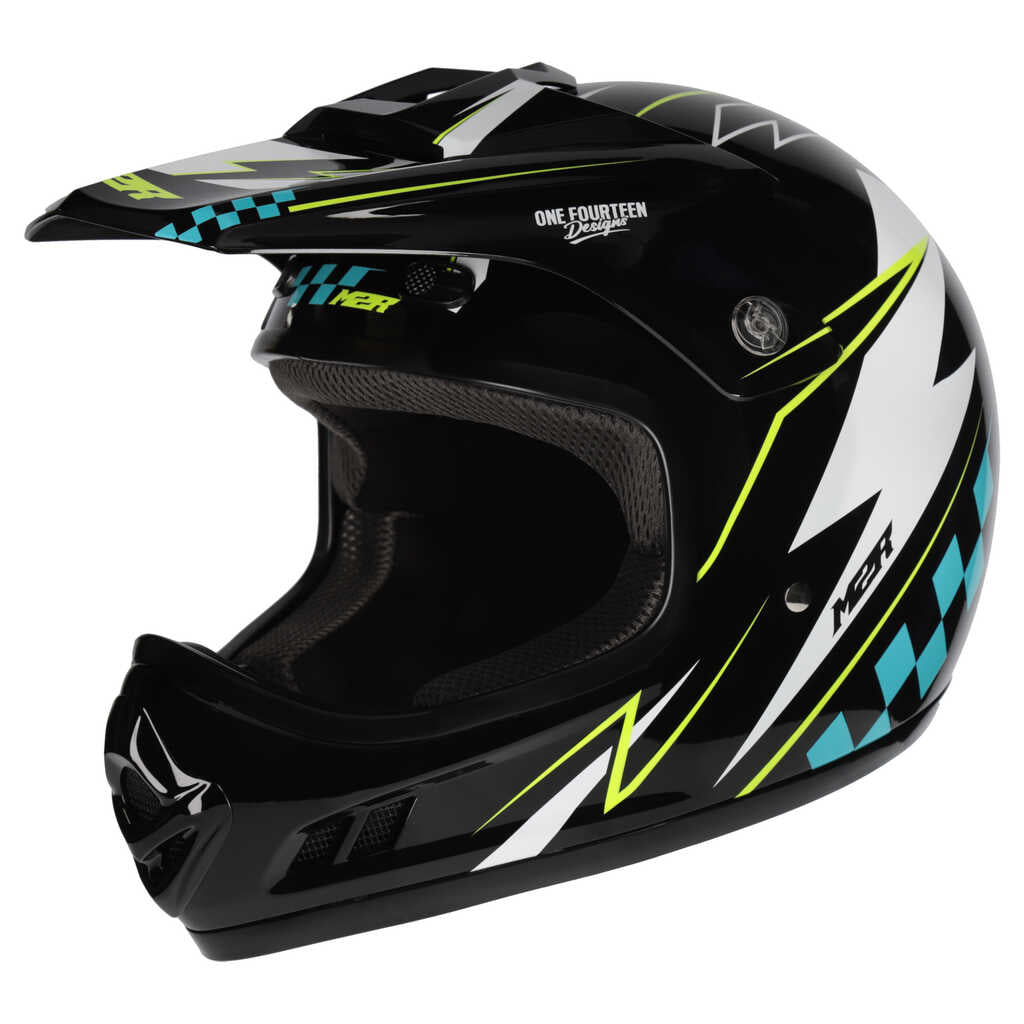 M2R MX2 Junior Helmet - LIGHTNING PC-3