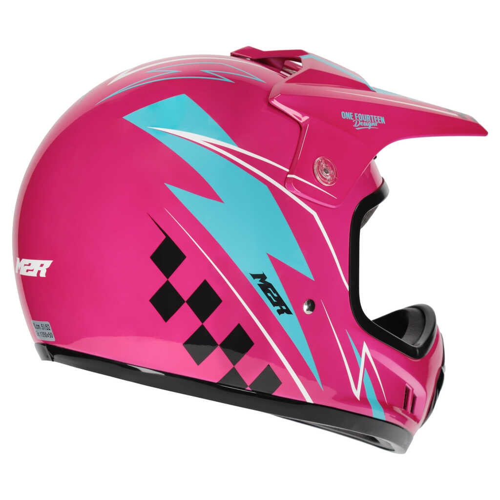 M2R MX2 Junior Helmet - LIGHTNING PC-7