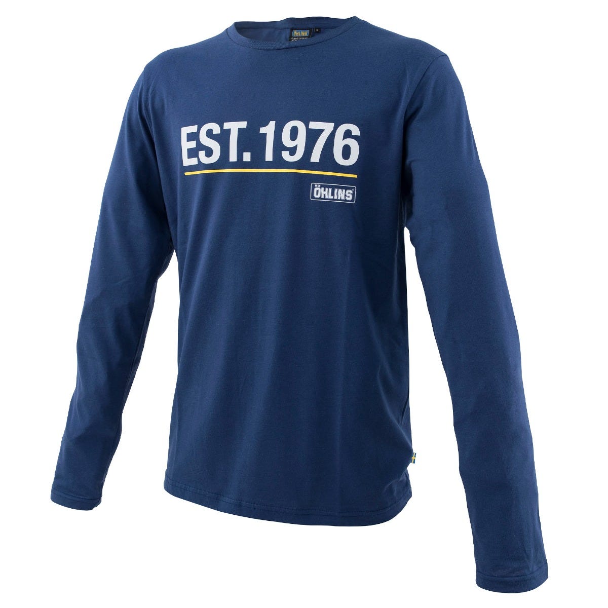 Long Sleve T-Shirt EST .1976 Blue-White/Yellow print S