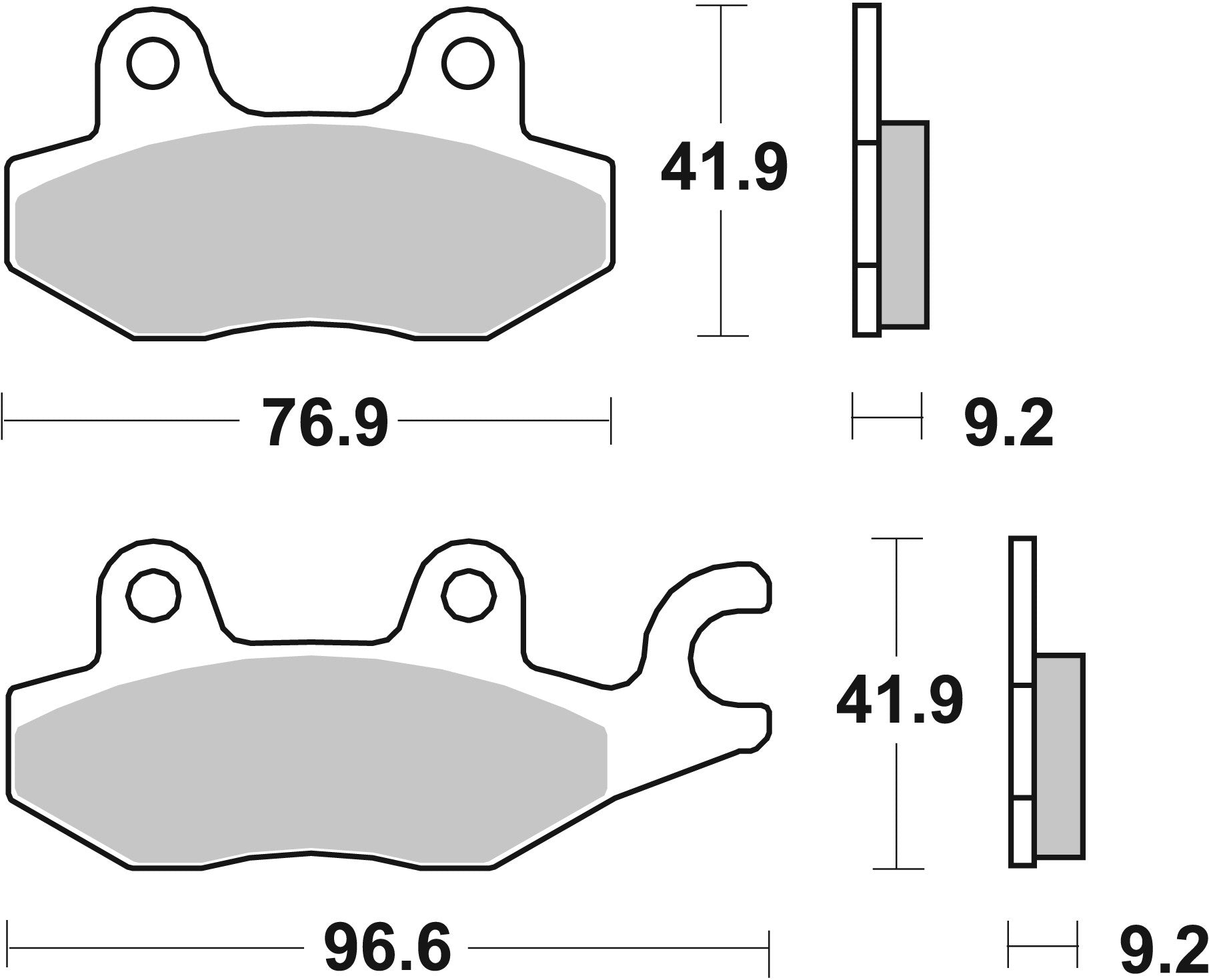 SBS FRICTION - Ceramic Front / Rear Scooter Brake Pads (SBS 688) - 119HF-
