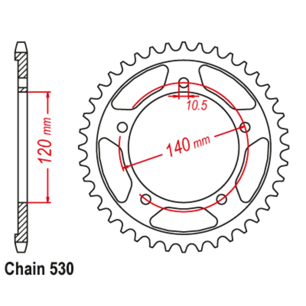 40T Stealth Supersprox Suzuki Rear Sprocket (1800)