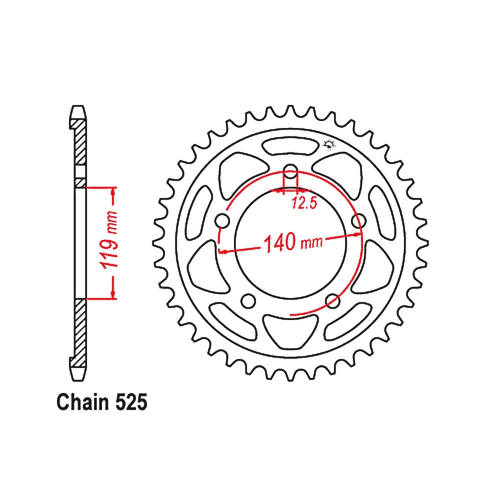 43T Supersprox Stealth Rear Sprocket BMW 525p (1790)/(010) - Gold