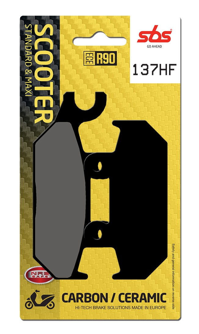 SBS FRICTION - Ceramic Front / Rear Scooter Brake Pads (SBS 650) - 137HF-