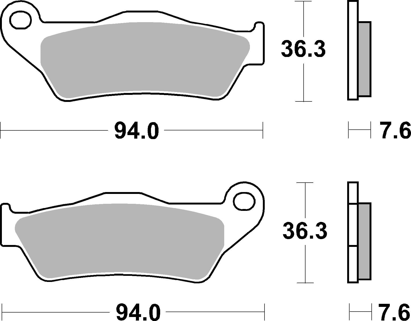SBS FRICTION - Ceramic Front Scooter Brake Pads (SBS 671) - 151HF-
