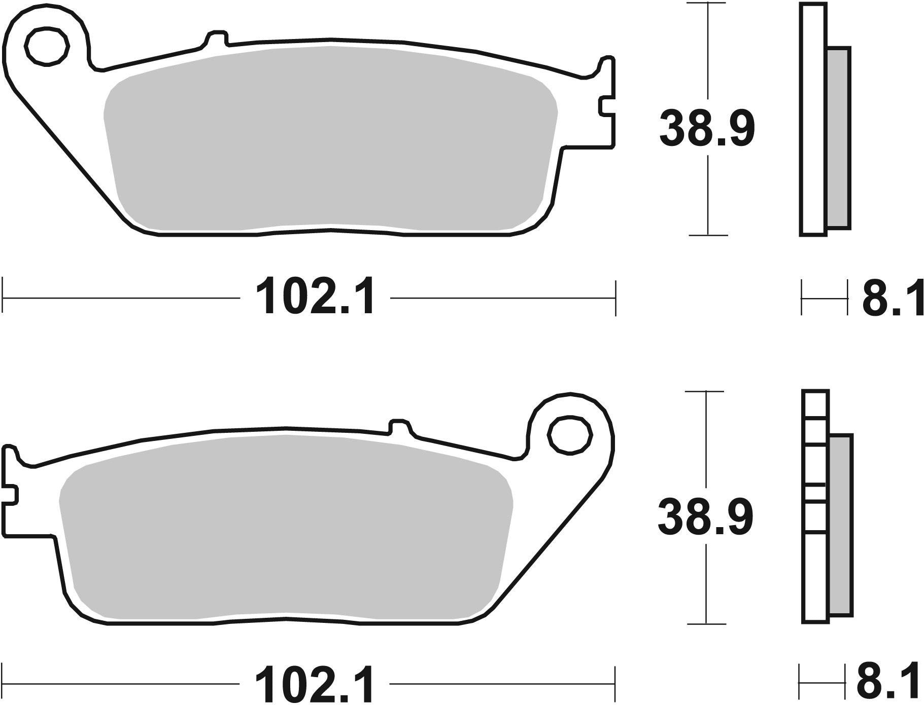 SBS FRICTION - Sinter Front / Rear Scooter Brake Pads (SBS 627) - 183MS-
