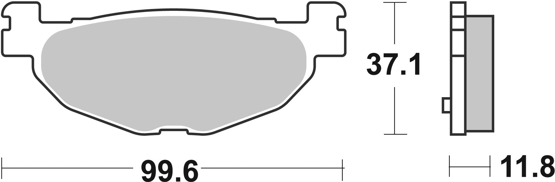 SBS FRICTION - Ceramic Rear Scooter Brake Pads (SBS 812) - 185HF-