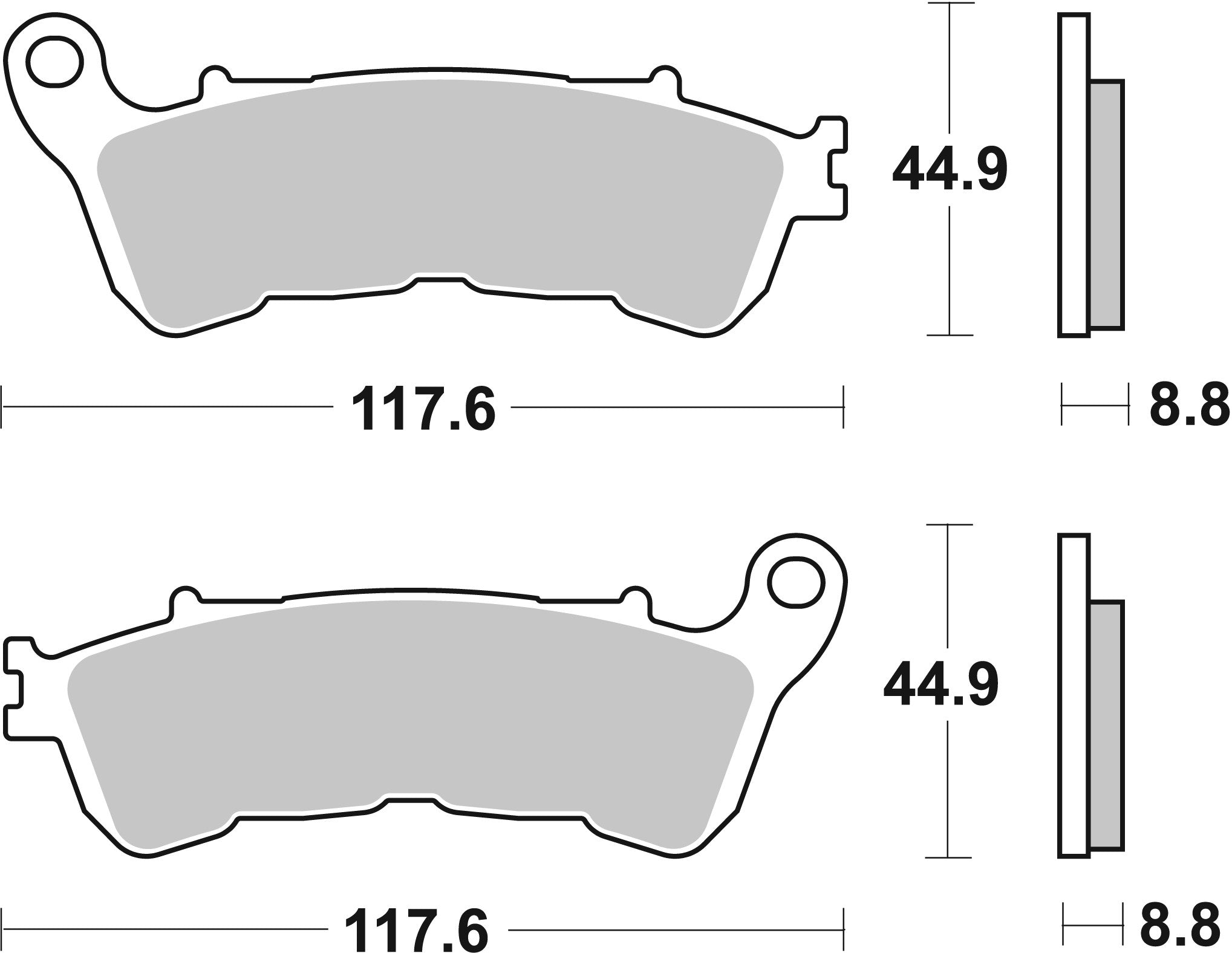 SBS FRICTION - Sinter Front Scooter Brake Pads (SBS 828) - 192MS-