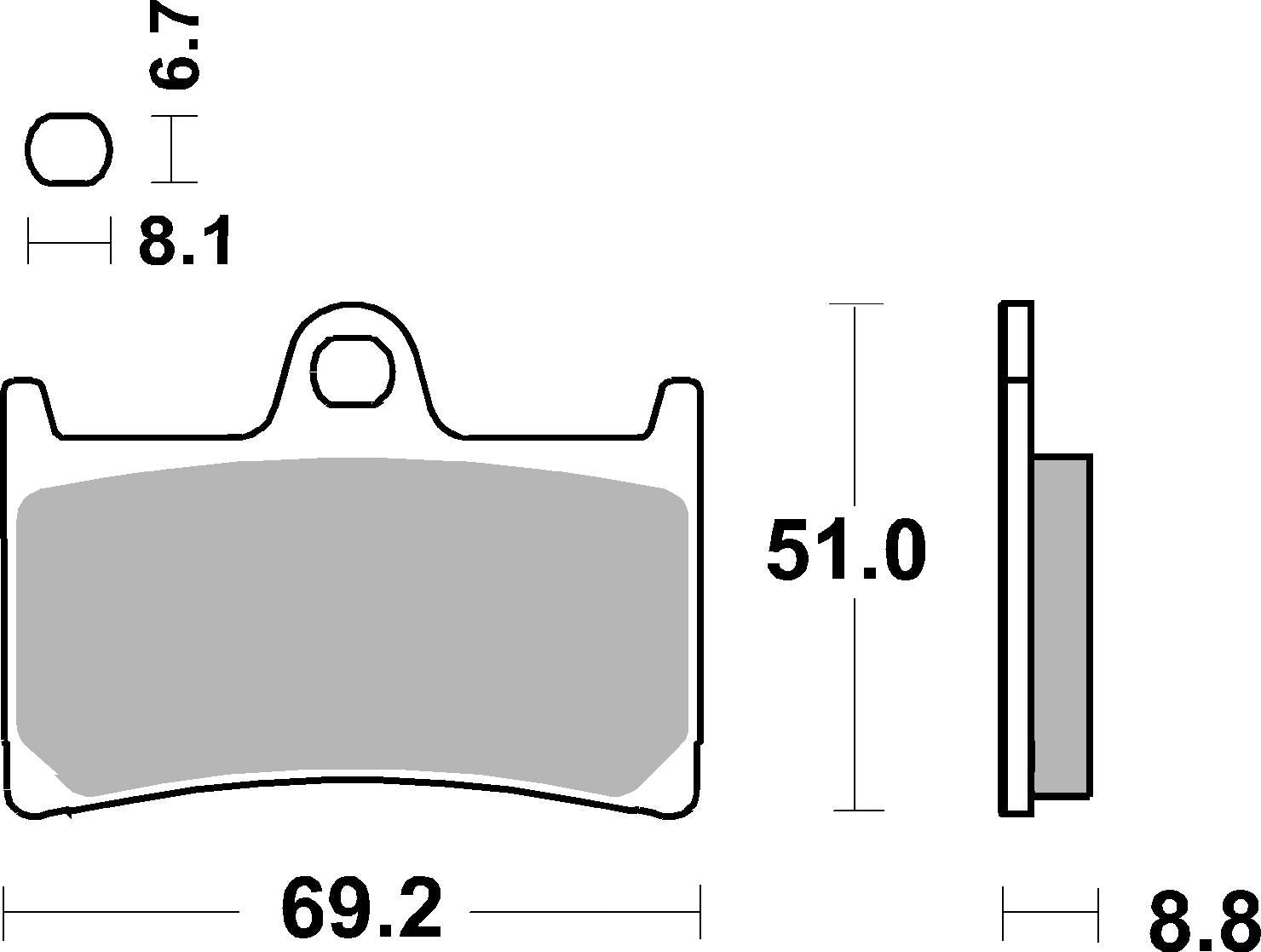 SBS FRICTION - Sinter Front Scooter Brake Pads (SBS 634) - 198MS-