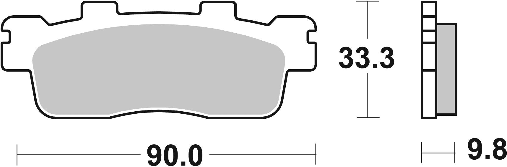SBS FRICTION - Ceramic Rear Scooter Brake Pads (SBS 871) - 204HF-