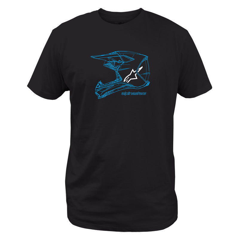MX HELMET CSF TEE BLACK/BLUE